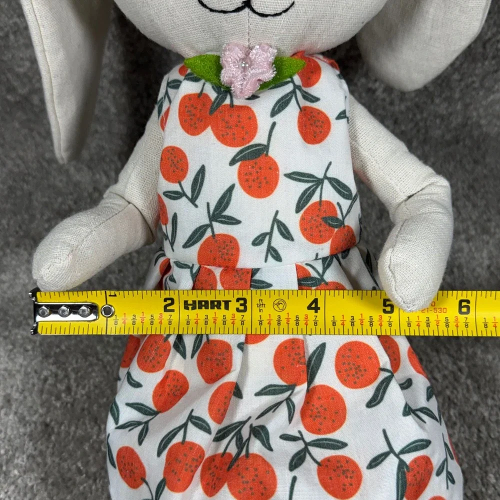 Decorative Bunny Long Legged Orange Fruit Dress Weighted Shelf Sitter‎